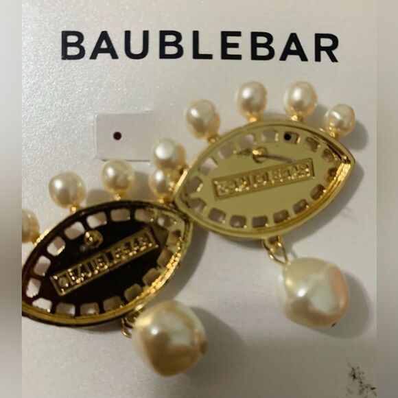 New Baublebar Evil Eye Pearl drop earrings - Picture 5 of 5
